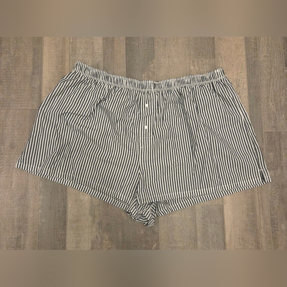 Victoria’s Secret PINK Green Striped Boxer Shorts Casual Lounge Shorts Size XL